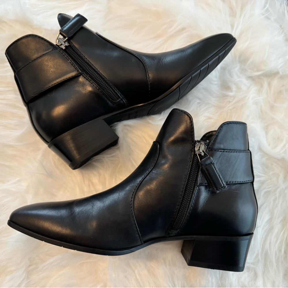 NWT Aquatalia Fiamma Black Ankle Boots size 6.5 - Picture 4 of 12